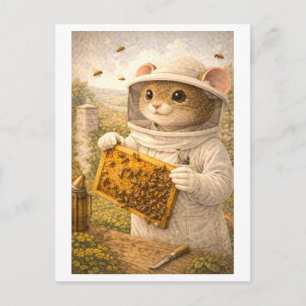 Carte Postale Souris de carrière en tant qu'apiculteur