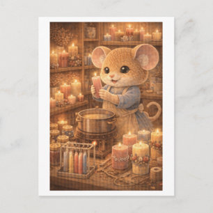 Carte Postale Souris de carrière en tant que fabricant de bougie
