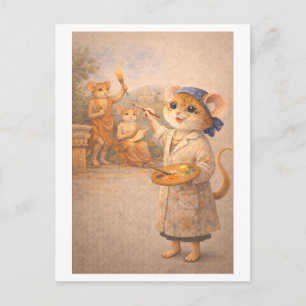 Carte Postale Souris de carrière en tant que peintre de fresques