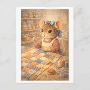 Carte Postale Souris de carrière en tant que piqueuse