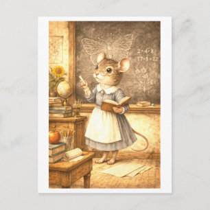 Carte Postale Souris de carrière en tant qu'enseignant
