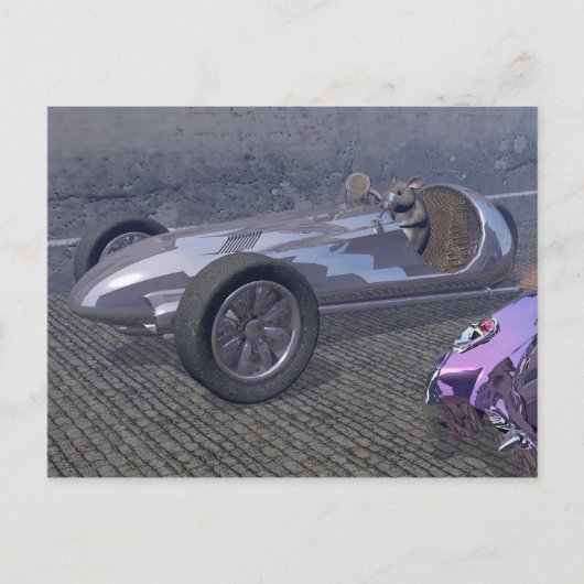 Carte Postale Souris de course (Devant)