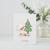 Carte Postale Souris de Noël (Debout devant)