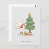 Carte Postale Souris de Noël (Devant / Derrière)