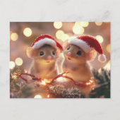 Carte Postale Souris de Noël adorables (Devant)