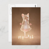 Carte postale: "Souris de Yoga" (Devant / Derrière)