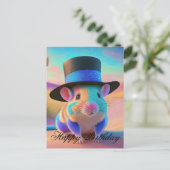 Carte Postale Souris d'écuyer de campagne Joyeux anniversaire (Debout devant)