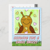 Carte Postale Souris d'envoi d'escargots | (Devant / Derrière)