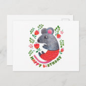 Carte Postale Souris dessinée au crayon (Devant / Derrière)