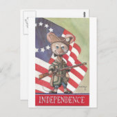 Carte Postale Souris d'indépendance (Devant / Derrière)