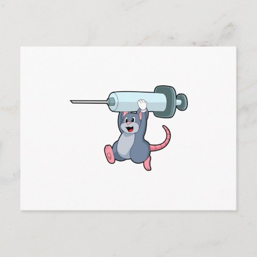 Carte Postale Souris en infirmière avec seringue.PNG (Devant)