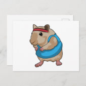 Carte Postale Souris en tant que coureur avec bandeau (Devant / Derrière)