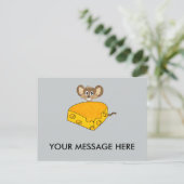 Carte Postale Souris et fromage (Debout devant)
