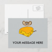 Carte Postale Souris et fromage (Devant / Derrière)