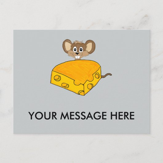 Carte Postale Souris et fromage (Devant)