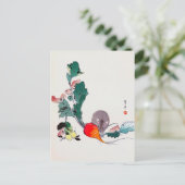 Carte Postale Souris et Radish rouge, Watanabe Seitei (Debout devant)