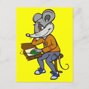 Carte Postale Souris Geek d'ordinateur