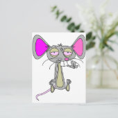 Carte Postale Souris heureuse (Debout devant)