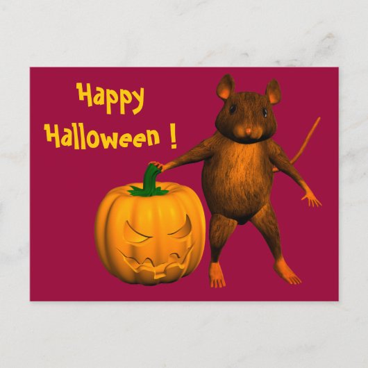 Carte Postale Souris Maison (Devant)