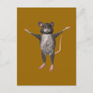 Carte Postale Souris maison conviviale