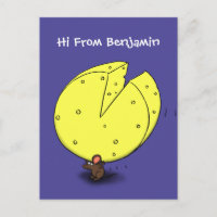 Souris mignonne avec dessin animé au fromage