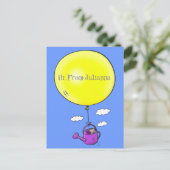 Carte Postale Souris mignonne dans la canette d'arrosage avec de (Debout devant)