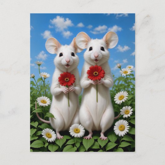 Carte Postale souris mignonnes (Devant)