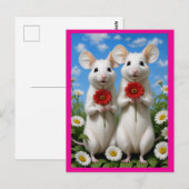 Carte Postale souris mignonnes (Devant / Derrière)