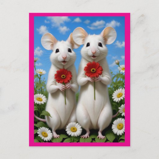 Carte Postale souris mignonnes (Devant)