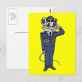 Carte Postale Souris militaire (Devant / Derrière)