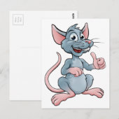 Carte Postale Souris ou rat cartonné (Devant / Derrière)