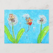 Carte Postale Souris Pissenlit (Devant)