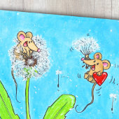 Carte Postale Souris Pissenlit