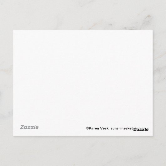 Carte Postale souris rose pâle (Dos)