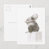 Carte Postale Souris songeuse (Devant / Derrière)