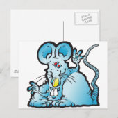 Carte Postale Souris super (Devant / Derrière)