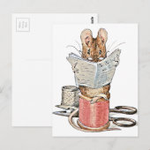 Carte Postale Souris sur mesure sur la boucle du fil (Devant / Derrière)