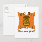 Carte postale sournoise de verticale de bar et (Devant / Derrière)