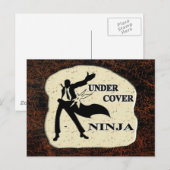 CARTE POSTALE SOUS LA COUVERTURE NINJA (Devant / Derrière)