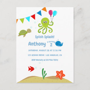 Carte Postale Sous la fête d'anniversaire du Sea Boy
