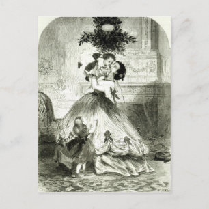Carte Postale Sous la Mistletoe'