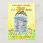 Carte Postale Sous la pluie - Remets-toi vite  (Devant)