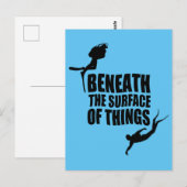 Carte Postale Sous La Surface | Citation Plongée (Devant / Derrière)