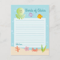 Sous le Baby shower de la mer Mots de conseil cart