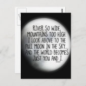 Carte Postale Sous Le Même Poème Lune (Devant / Derrière)