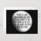 Carte Postale Sous Le Même Poème Lune (Devant / Derrière)