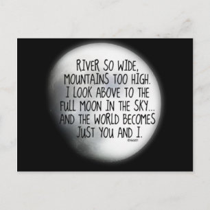 Carte Postale Sous Le Même Poème Lune