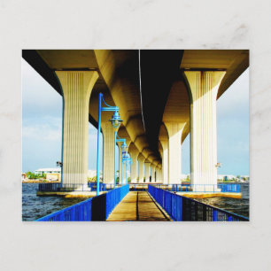 Carte Postale Sous le pont bleu lumières et promenade photo