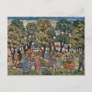 Carte Postale Sous les arbres par Maurice Prendergast, Beaux-art