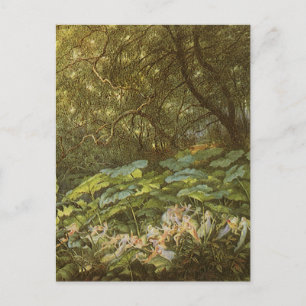 Carte Postale Sous les Feuilles de Dock par Richard Doyle, Fairy